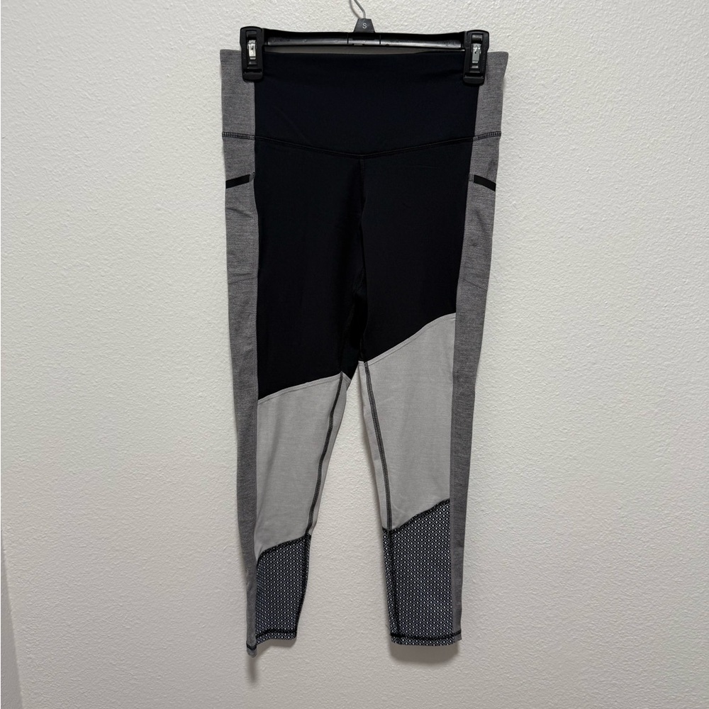 Champion Gray Black Color Block Leggings Size Medium